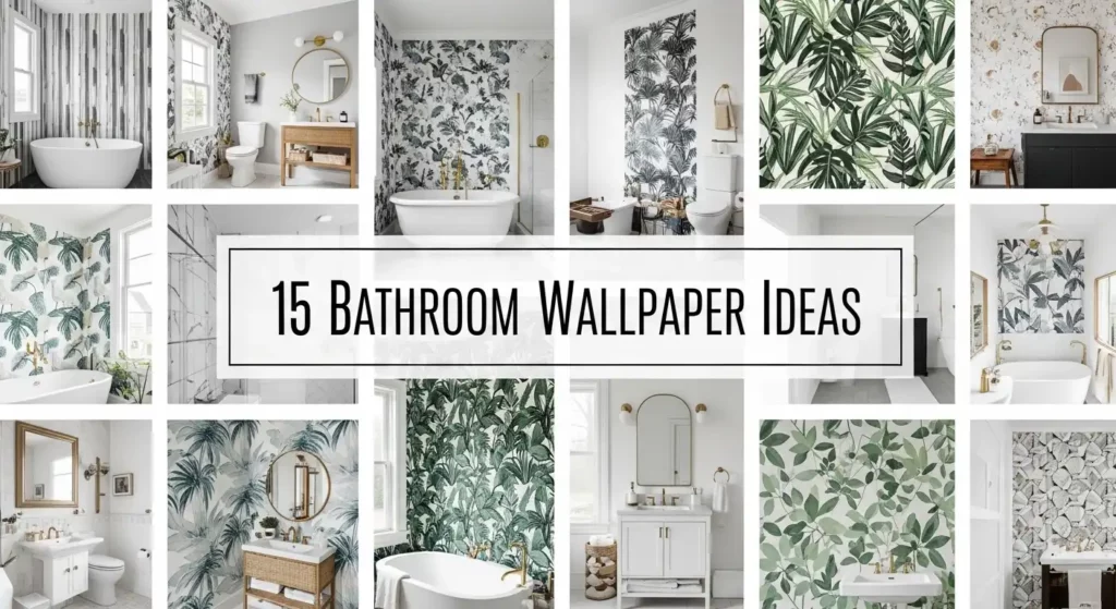 15 Inspiring Bathroom Wallpaper Ideas for Luxury Home Makeovers