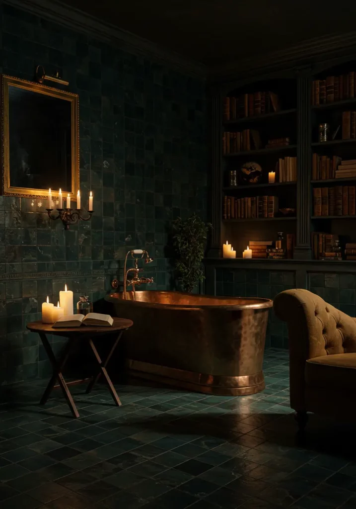 Dark Academia Library Bath