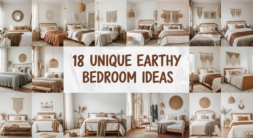 18 Unique Earthy Bedroom Ideas That Transform Your Space Into a Natural Haven