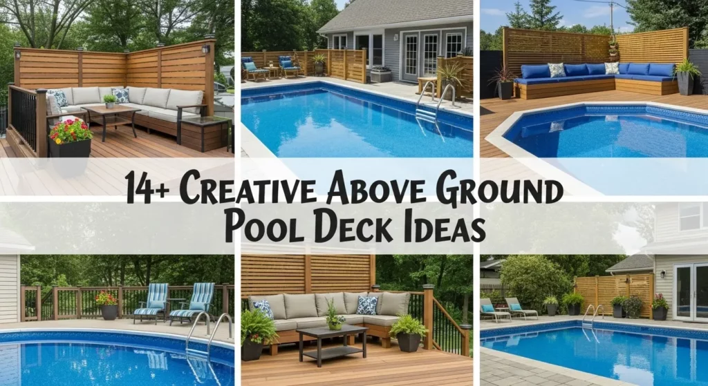 14+ Creative Above Ground Pool Deck Designs for a Beautiful Backyard