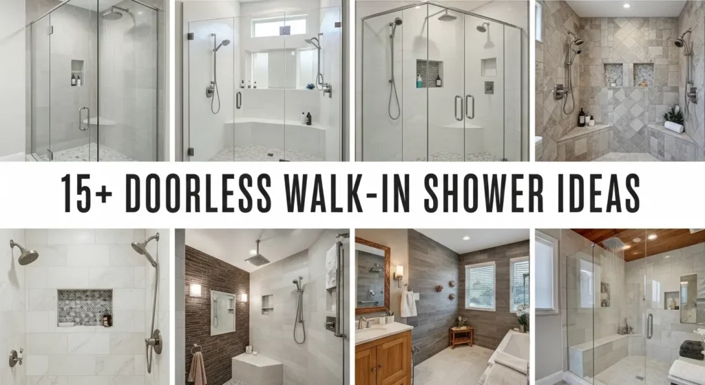 15+ Doorless Walk-In Shower Inspirations to Elevate Your Bathroom