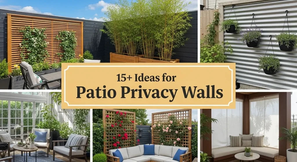 15+ Ideas for Patio Privacy Walls Create Your Perfect Outdoor Retreat