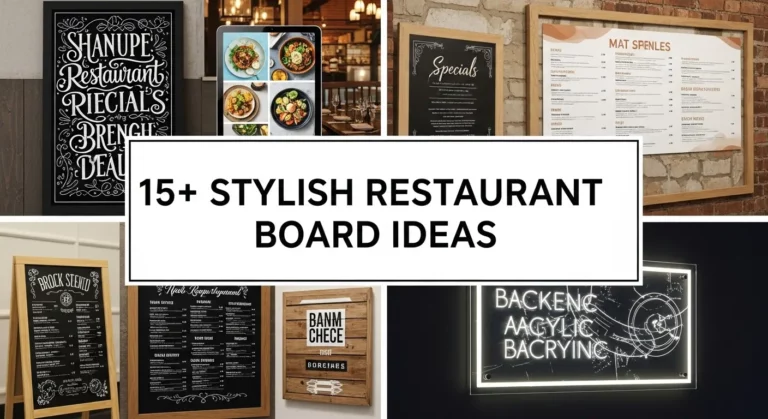 15+ Stylish Restaurant Board Ideas for a Chic Dining Experience