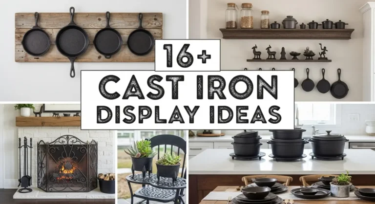 16+ Cast Iron Display Ideas That Transform Your Kitchen Into a Rustic Haven