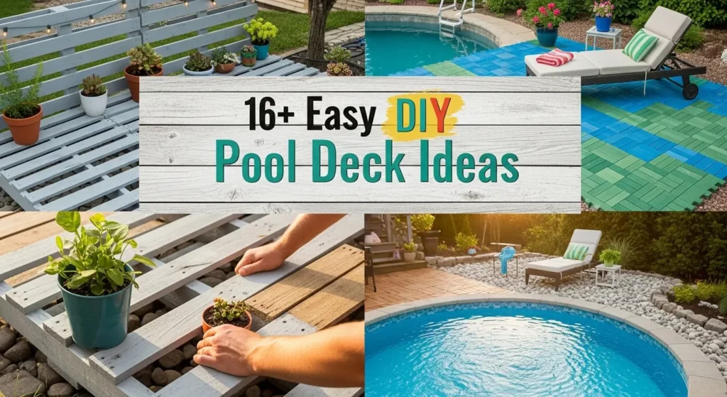 16+ Easy DIY Pool Deck Ideas You Can Do Yourself