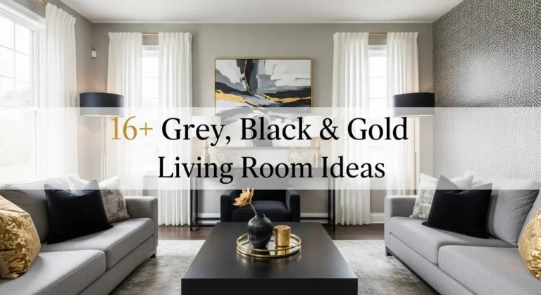 16+ Grey, Black & Gold Living Room Ideas for a Glam Look