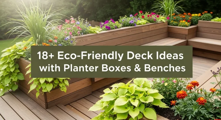 18+ Eco-Friendly Deck Ideas with Planter Boxes & Benches