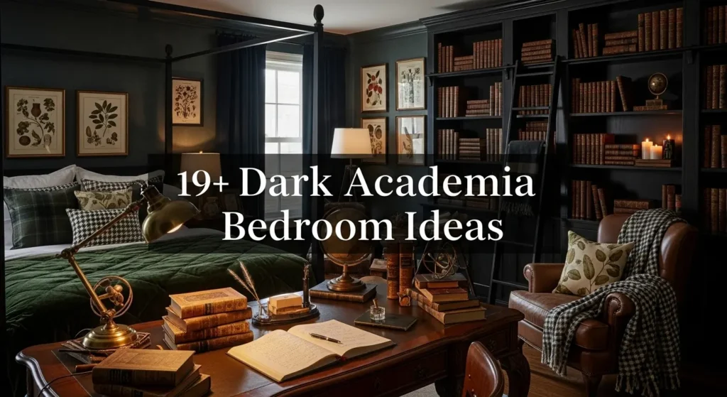 19+ Dark Academia Bedroom Ideas with Antique Charm
