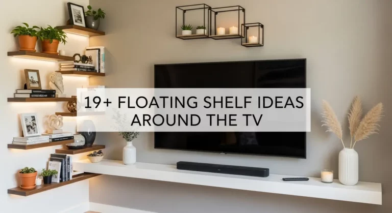 19+ Floating Shelf Ideas Around the TV for Storage and Style