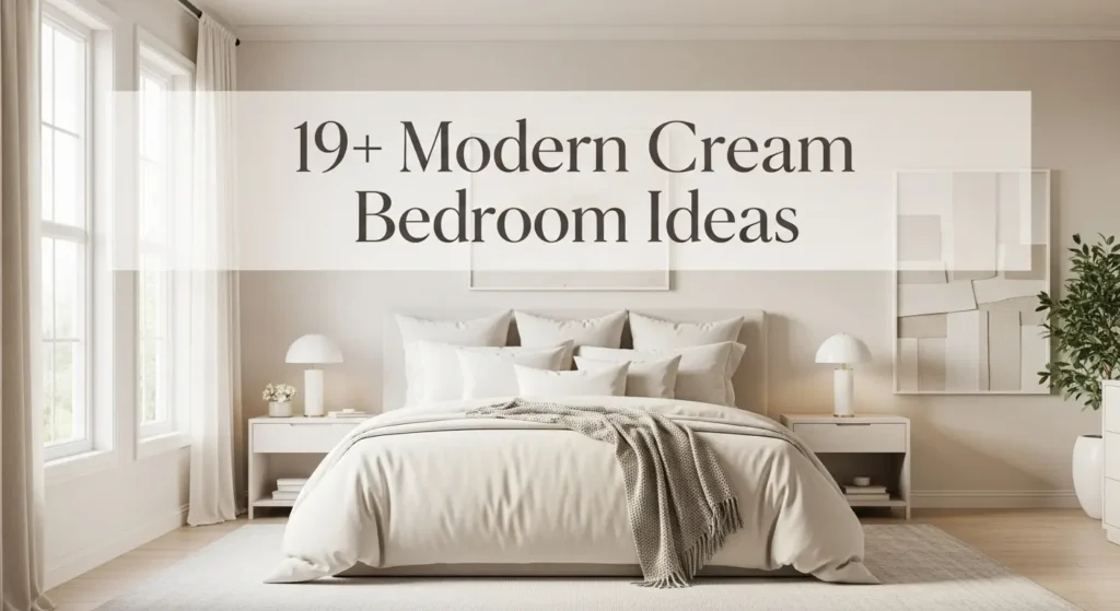 19+ Modern Cream Bedroom Ideas with Perfect Color Combinations