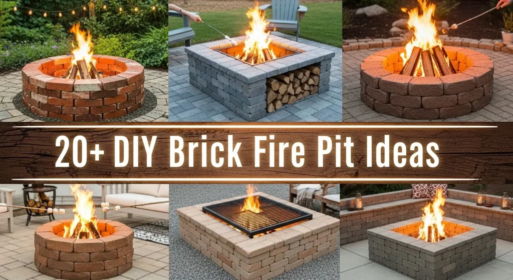 20+ DIY Brick Fire Pit Ideas for a Warm and Inviting Outdoor Space