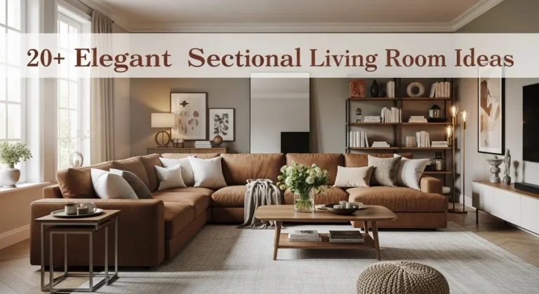 20+ Elegant Brown Sectional Living Room Ideas