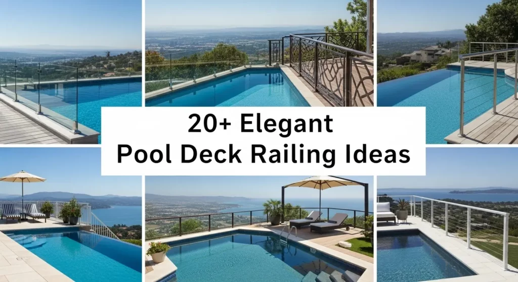 20+ Elegant Pool Deck Railing Ideas for a Luxurious Poolside