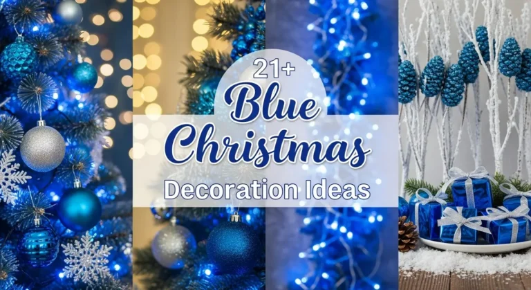 21+ Blue Christmas Decoration Ideas for Outdoor Displays and Porches