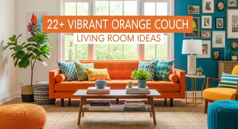 22+ Vibrant Orange Couch Living Room Ideas for a Bold Look