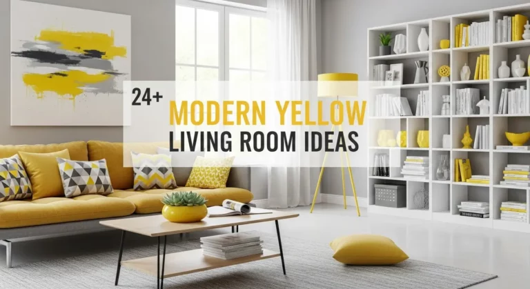 24+ Modern Yellow Living Room Ideas to Create a Lively Ambiance