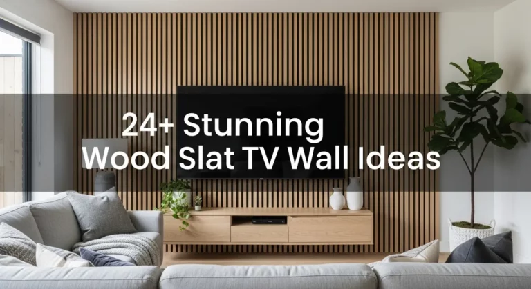 24+ Stunning Wood Slat TV Wall Ideas for Modern Homes
