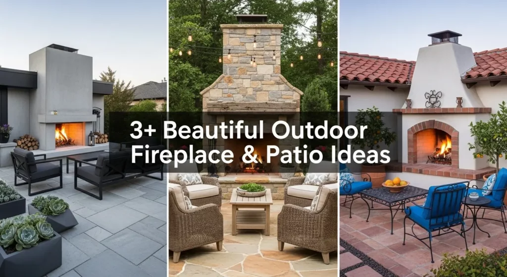 3+ Beautiful Outdoor Fireplace & Patio Ideas for Every Home