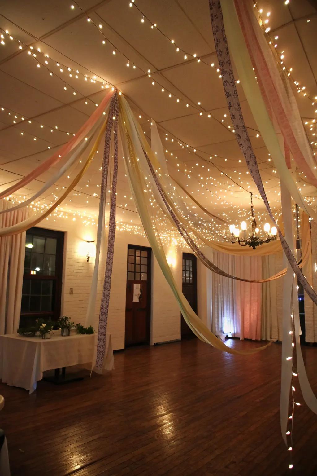 Streamers and lights—a match made in heaven.