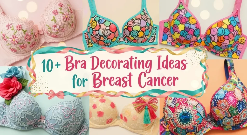 10+ Bra Decorating Ideas for Breast Cancer Survivors and Support Groups