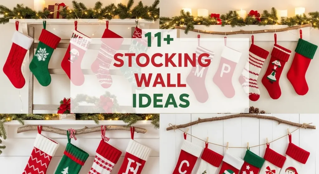 11+ Stocking Wall Ideas That Create Magical Christmas Displays