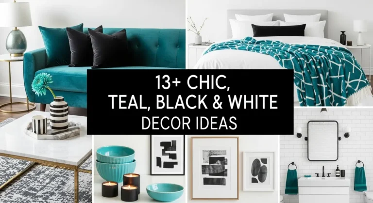 13+ Teal, Black & White Decor Ideas for Modern Home Design