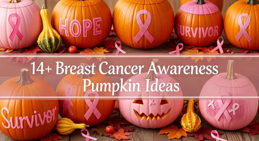 14+ Beautiful Breast Cancer Awareness Pumpkin Ideas to Show Support