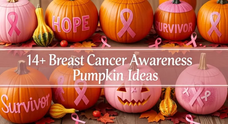 14+ Beautiful Breast Cancer Awareness Pumpkin Ideas to Show Support