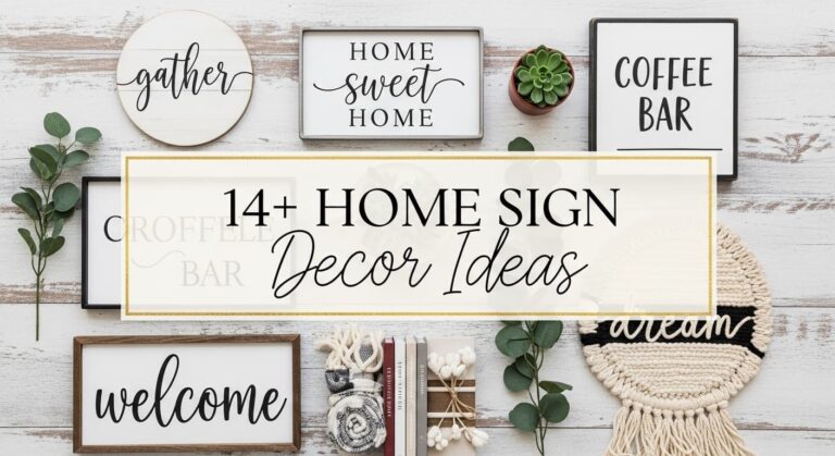 14+ Charming Home Sign Decor Ideas to Personalize Your Space