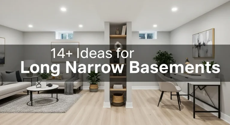 14+ Ideas for Long Narrow Basements That Create Multiple Living Zones