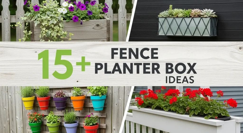 15+ Creative Fence Planter Box Ideas to Transform Your Garden Space