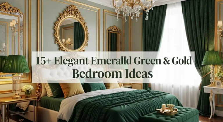 15+ Elegant Emerald Green & Gold Bedroom Ideas That Exude Luxury
