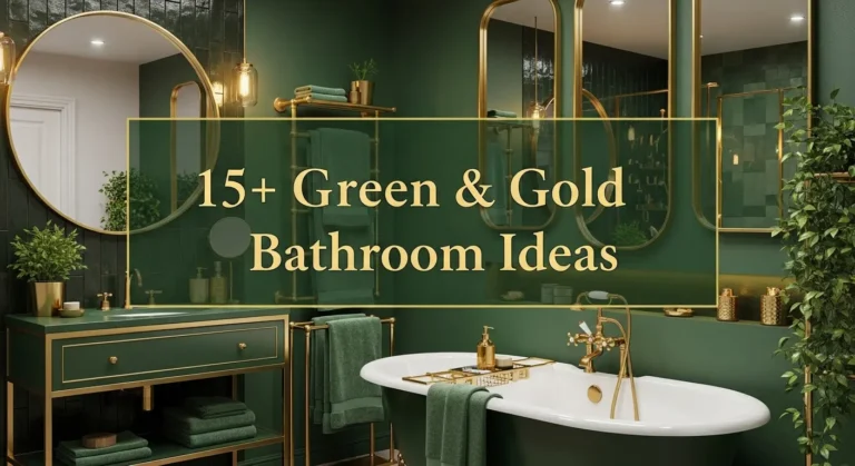 15+ Green & Gold Bathroom Ideas That Prove These Colors Are Perfect Together