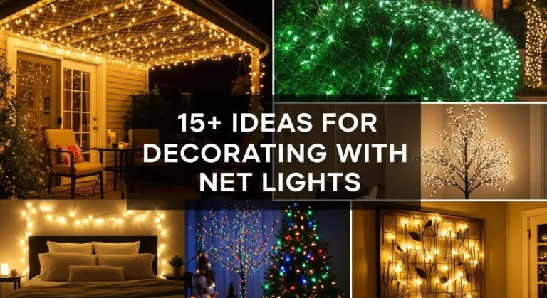15+ Ideas for Decorating with Net Lights for Indoor and Outdoor Spaces