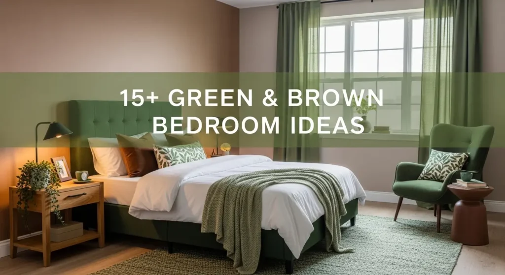 15+ Stunning Green & Brown Bedroom Ideas for Natural Tranquility