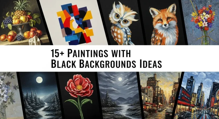 15+ Stunning Paintings with Black Backgrounds Ideas for Bold Wall Art