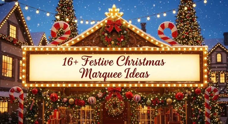 16+ Festive Christmas Marquee Ideas to Light Up Your Holiday Decor