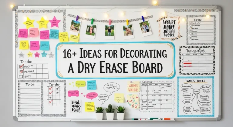 16+ Ideas for Decorating a Dry Erase Board for Dorm Rooms and College Students
