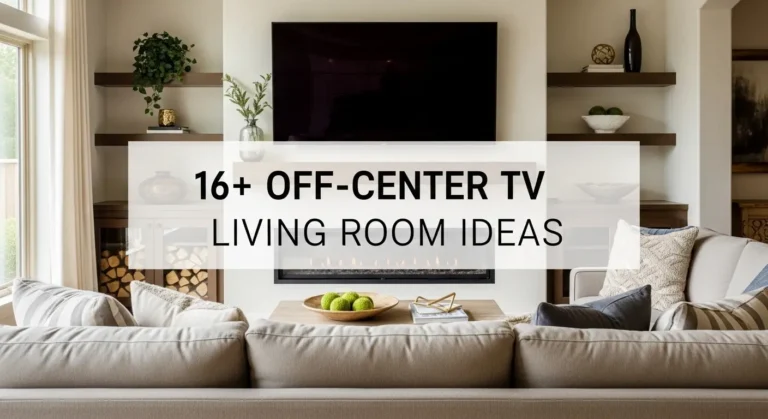 16+ Off-Center TV Living Room Ideas for Every Home Style