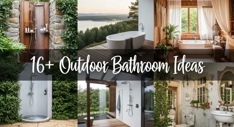 16+ Outdoor Bathroom Ideas Perfect for Pool Houses and Summer Entertaining