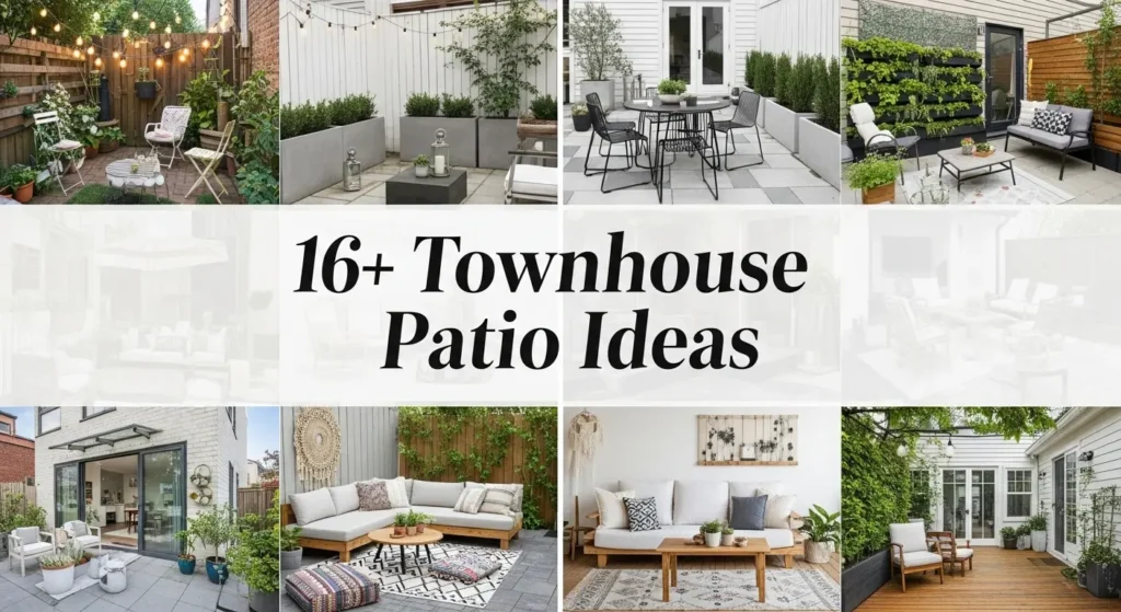 16+ Townhouse Patio Ideas That Maximize Your Outdoor Living Space