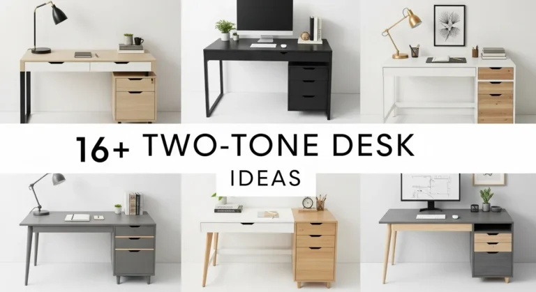 16+ Two-Tone Desk Ideas for Modern Workspaces