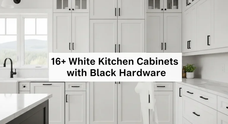 16+ White Kitchen Cabinets with Black Hardware Designs for Modern Homes