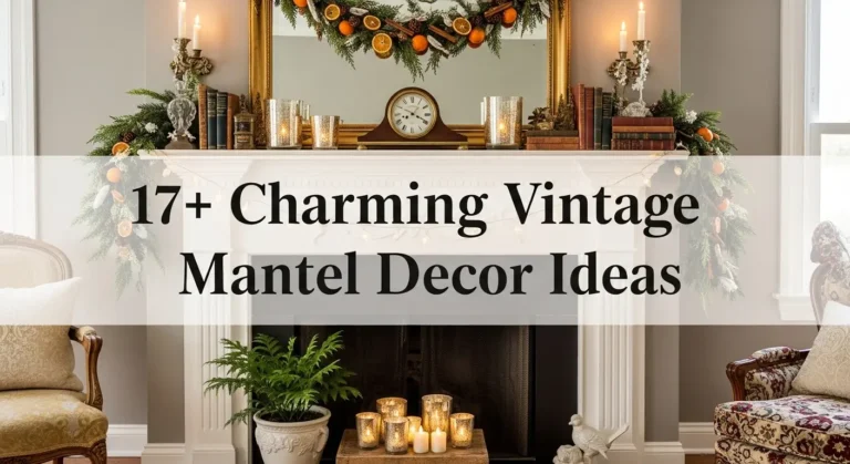 17+ Charming Vintage Mantel Decor Ideas to Create Cozy Charm