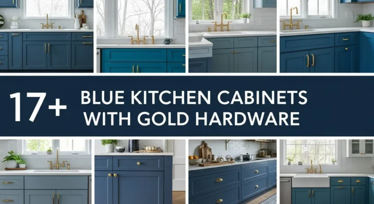 17+ Elegant Blue Kitchen Cabinets with Gold Hardware to Elevate Your Home