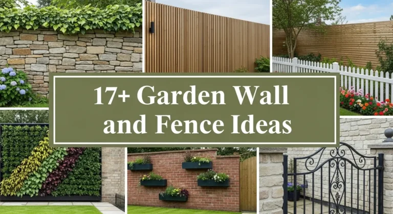 17+ Garden Wall and Fence Ideas with Integrated Planters for Living Boundaries