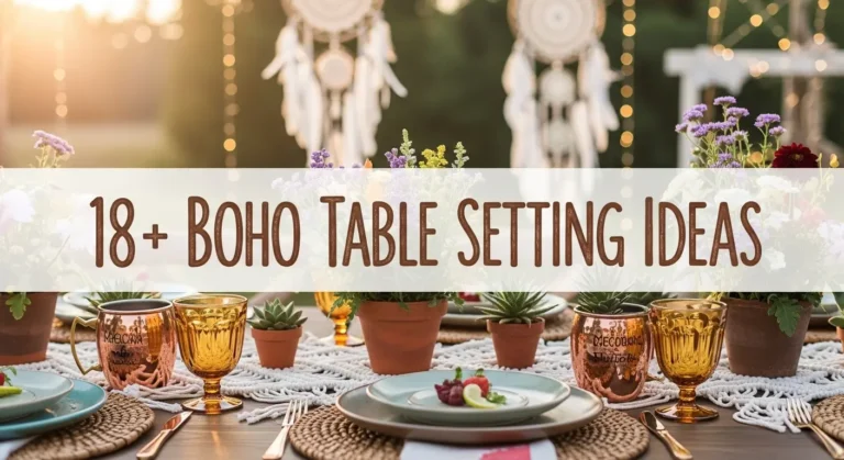 18+ Boho Table Setting Ideas Mix Vintage Charm with Modern Style