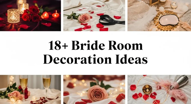 18+ Bride Room Decoration Ideas with Rose Petals and Candles
