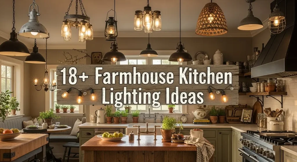 18+ Farmhouse Kitchen Lighting Ideas That Add Rustic Charm