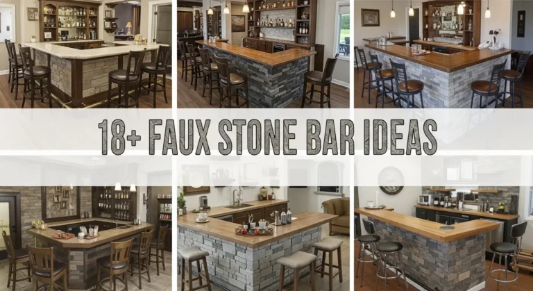 18+ Faux Stone Bar Island Ideas for Open Concept Kitchen-Living Spaces